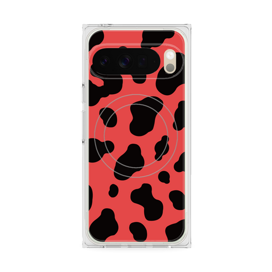 Premium Square Case with Pixelsnap［ Cow - Red ］