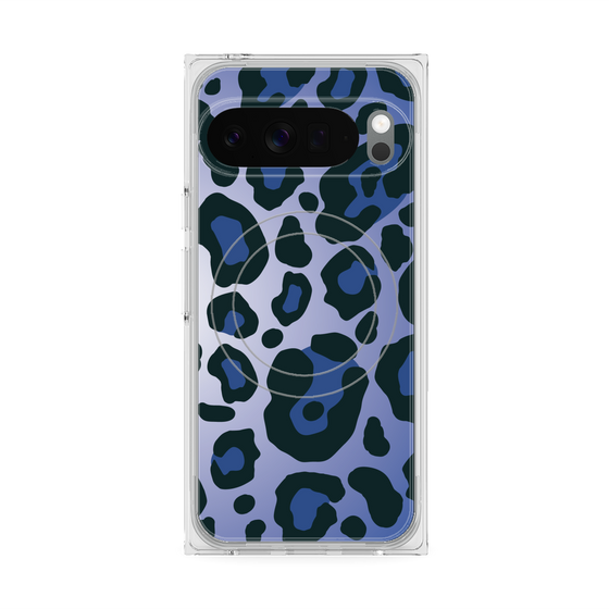 Premium Square Case with Pixelsnap［ Leopard - Blue ］