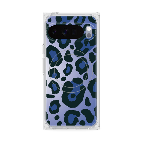 Premium Square Case with Pixelsnap［ Leopard - Blue ］