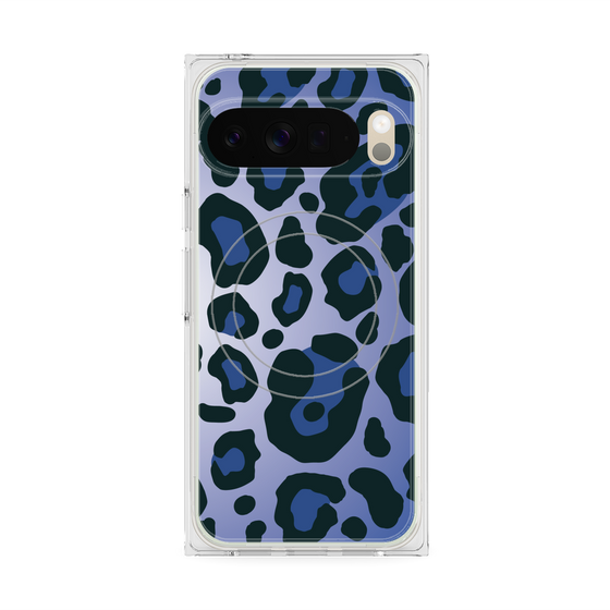 Premium Square Case with Pixelsnap［ Leopard - Blue ］