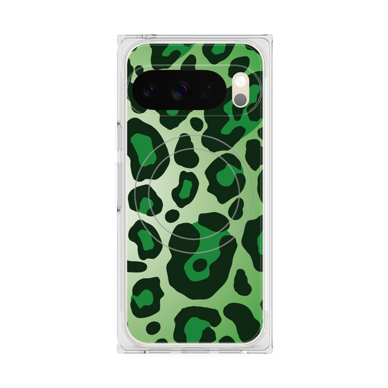 Premium Square Case with Pixelsnap［ Leopard - Green ］