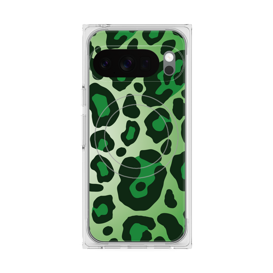 Premium Square Case with Pixelsnap［ Leopard - Green ］
