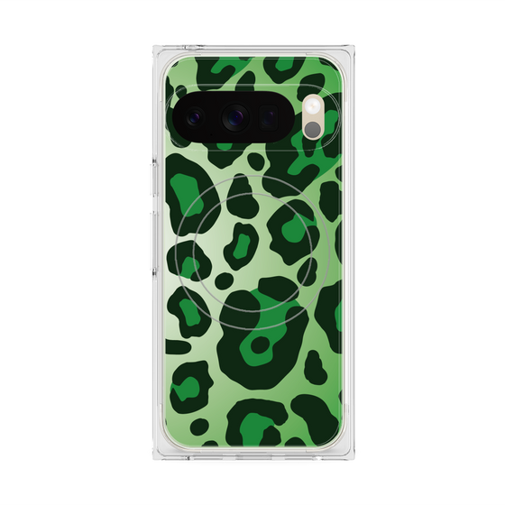 Premium Square Case with Pixelsnap［ Leopard - Green ］