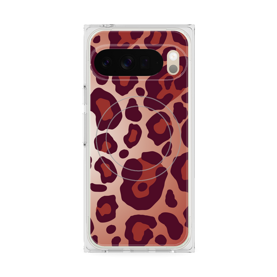 Premium Square Case with Pixelsnap［ Leopard - Red ］