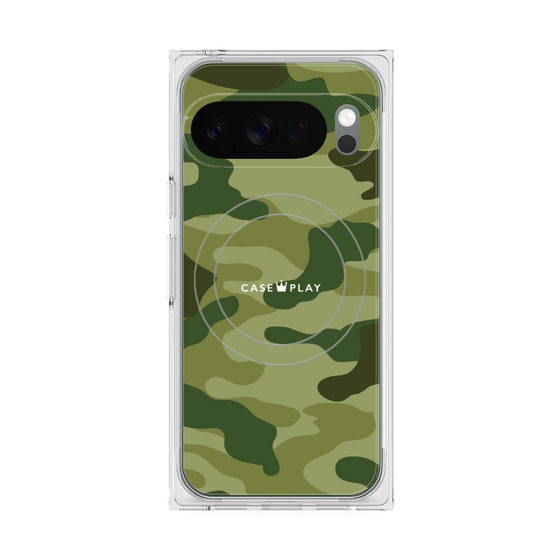 Premium Square Case with Pixelsnap［ Camouflage - Green ］