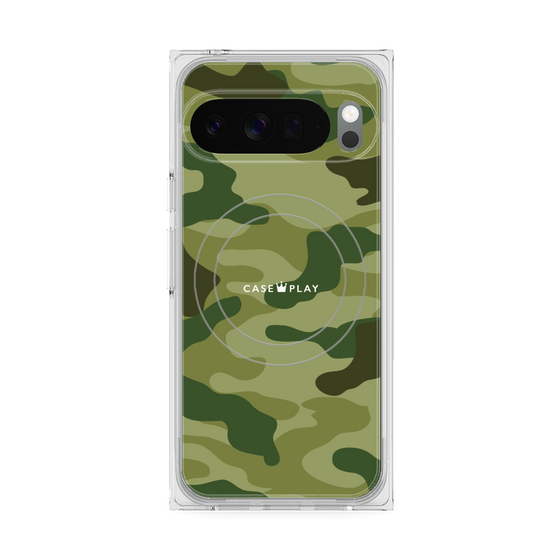 Premium Square Case with Pixelsnap［ Camouflage - Green ］