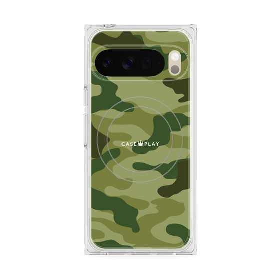 Premium Square Case with Pixelsnap［ Camouflage - Green ］