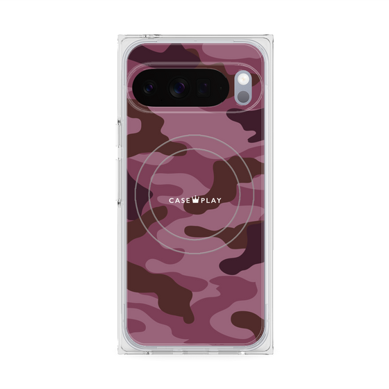 Premium Square Case with Pixelsnap［ Camouflage - Pink ］