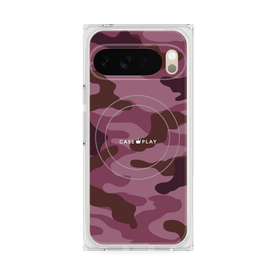 Premium Square Case with Pixelsnap［ Camouflage - Pink ］