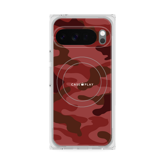 Premium Square Case with Pixelsnap［ Camouflage - Red ］