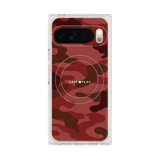 Premium Square Case with Pixelsnap［ Camouflage - Red ］