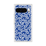 Premium Square Case with Pixelsnap［ Karakusa Pattern - Blue ］