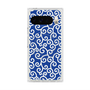 Premium Square Case with Pixelsnap［ Karakusa Pattern - Blue ］
