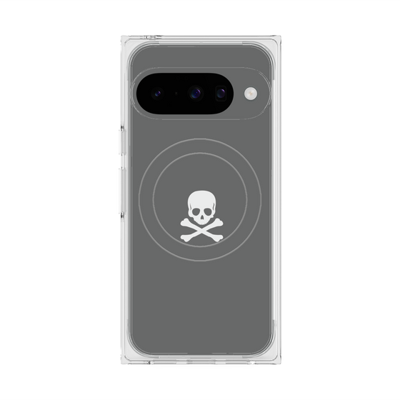 Premium Square Case with Pixelsnap［ Skull - Gray ］