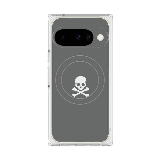 Premium Square Case with Pixelsnap［ Skull - Gray ］