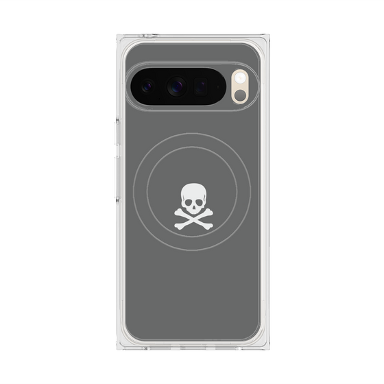 Premium Square Case with Pixelsnap［ Skull - Gray ］