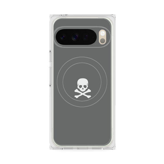 Premium Square Case with Pixelsnap［ Skull - Gray ］