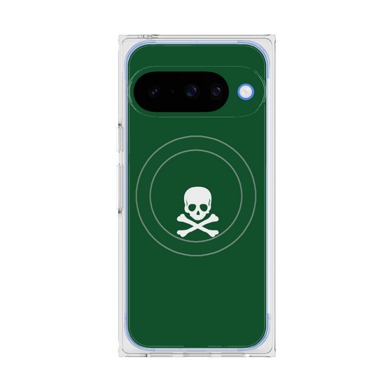 Premium Square Case with Pixelsnap［ Skull - Green ］