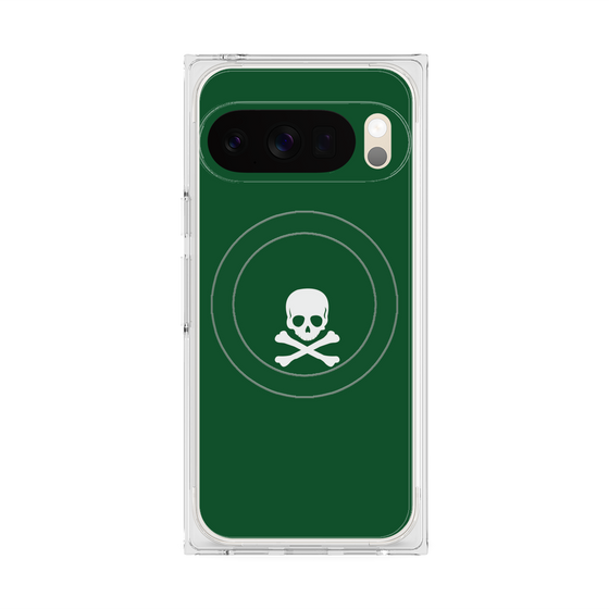 Premium Square Case with Pixelsnap［ Skull - Green ］