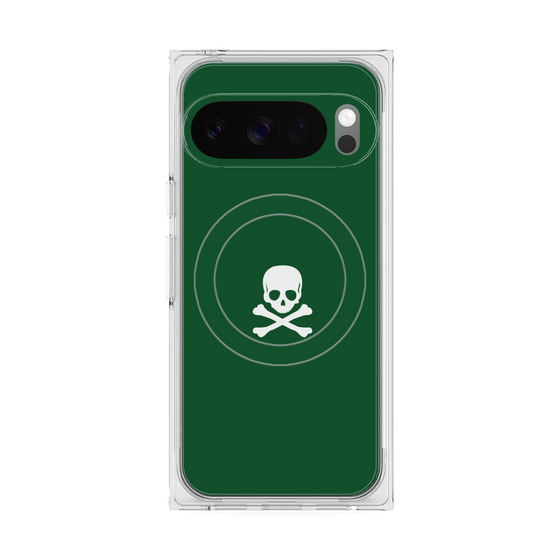 Premium Square Case with Pixelsnap［ Skull - Green ］