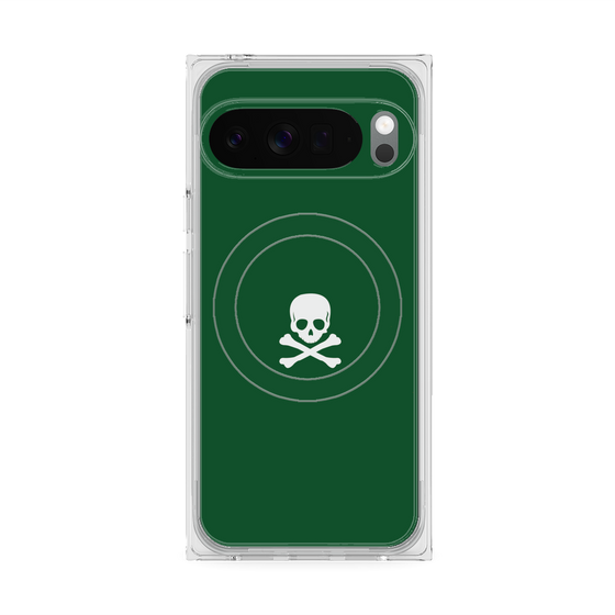 Premium Square Case with Pixelsnap［ Skull - Green ］
