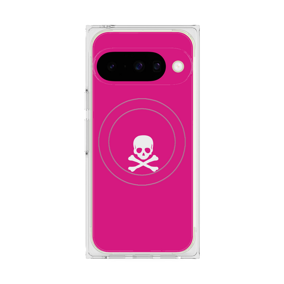Premium Square Case with Pixelsnap［ Skull - Pink ］