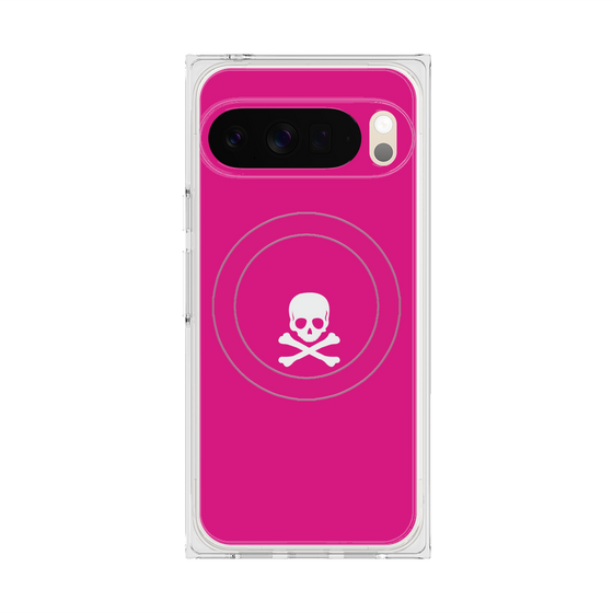 Premium Square Case with Pixelsnap［ Skull - Pink ］