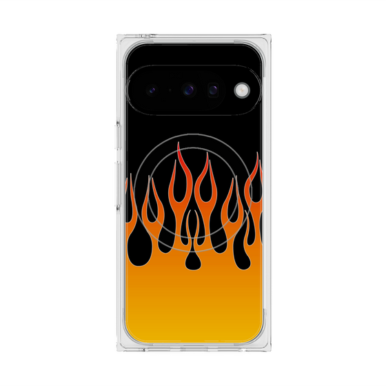 Premium Square Case with Pixelsnap［ Flame - Orange ］