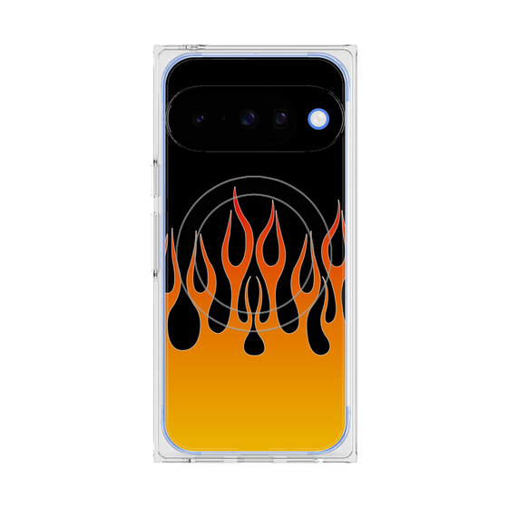 Premium Square Case with Pixelsnap［ Flame - Orange ］