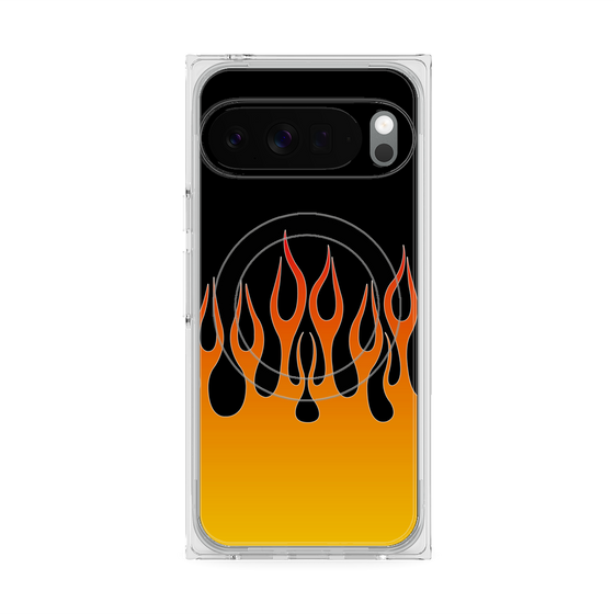 Premium Square Case with Pixelsnap［ Flame - Orange ］