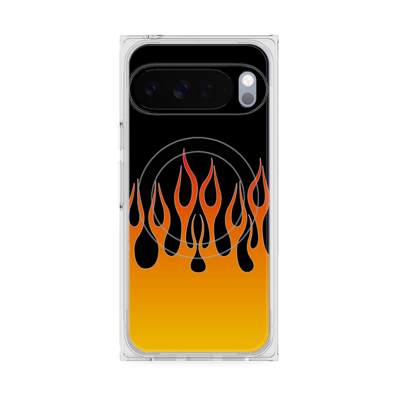 Premium Square Case with Pixelsnap［ Flame - Orange ］