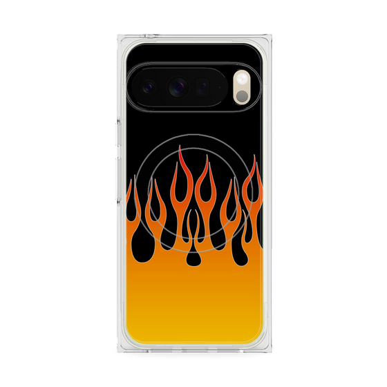 Premium Square Case with Pixelsnap［ Flame - Orange ］