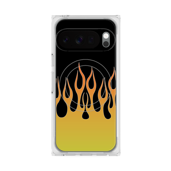 Premium Square Case with Pixelsnap［ Flame - Yellow ］