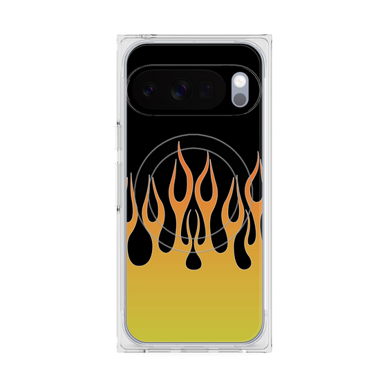 Premium Square Case with Pixelsnap［ Flame - Yellow ］