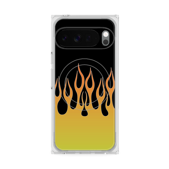 Premium Square Case with Pixelsnap［ Flame - Yellow ］