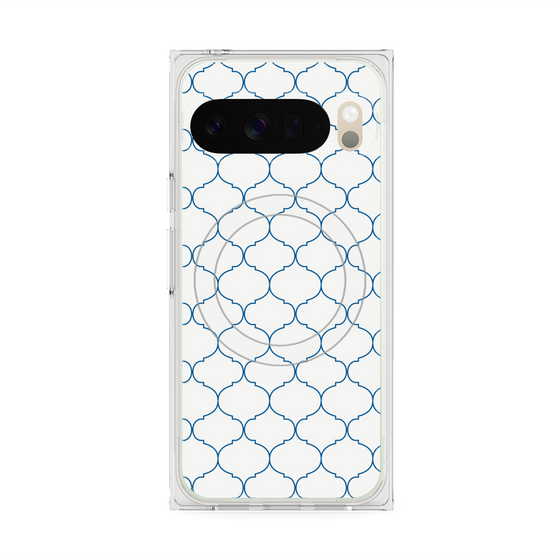 Premium Square Case with Pixelsnap［ Moroccan1 -Blue ］