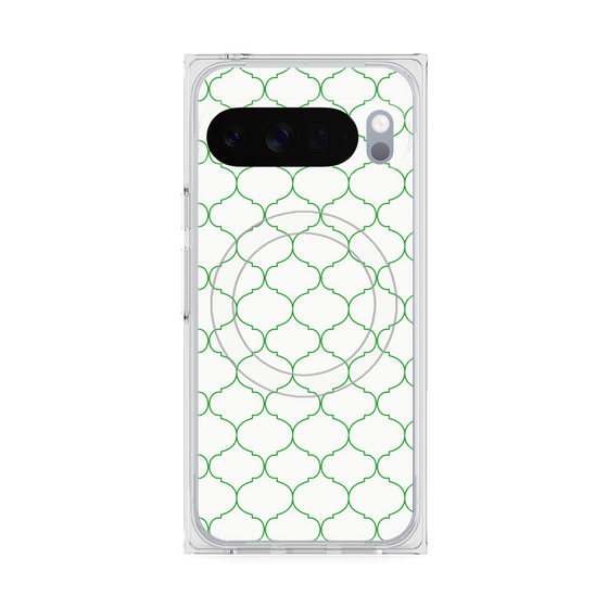 Premium Square Case with Pixelsnap［ Moroccan1 -Green ］