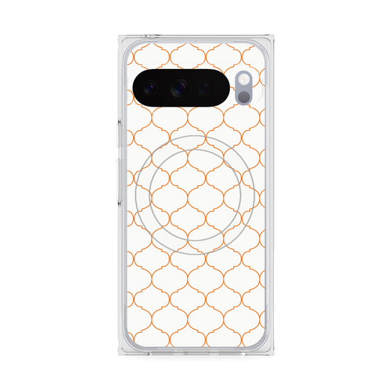 Premium Square Case with Pixelsnap［ Moroccan1 -Orange ］