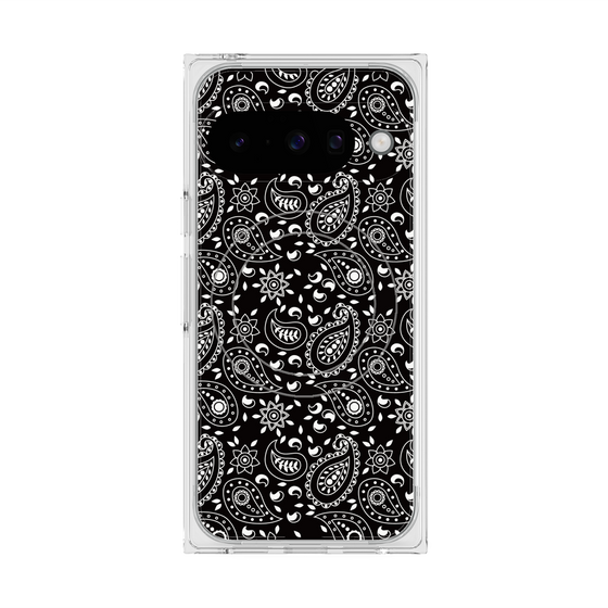 Premium Square Case with Pixelsnap［ Paisley - Black ］