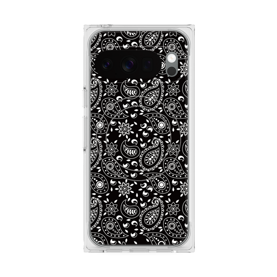 Premium Square Case with Pixelsnap［ Paisley - Black ］
