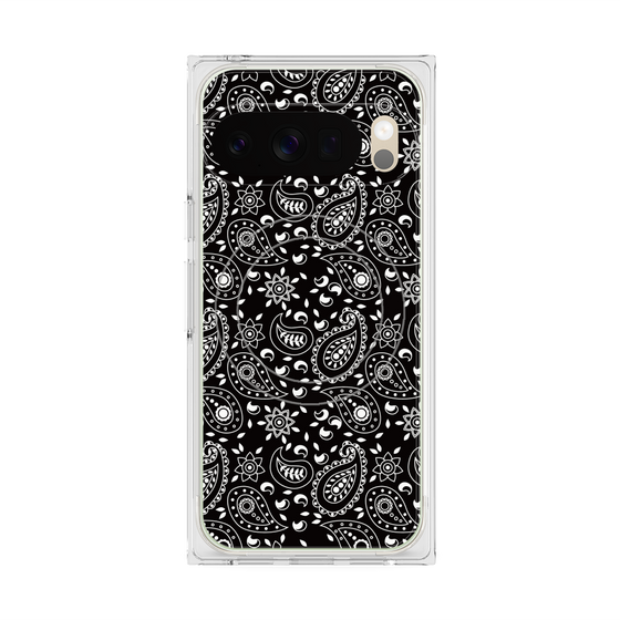 Premium Square Case with Pixelsnap［ Paisley - Black ］