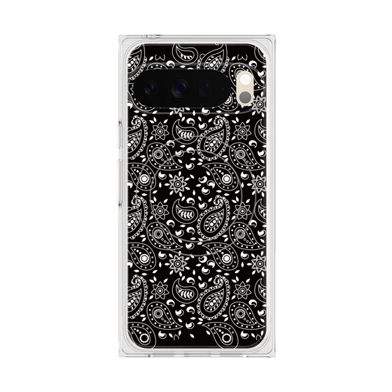 Premium Square Case with Pixelsnap［ Paisley - Black ］
