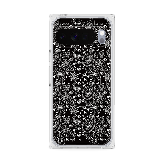 Premium Square Case with Pixelsnap［ Paisley - Black ］