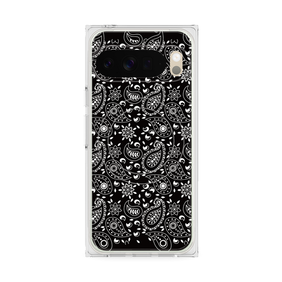 Premium Square Case with Pixelsnap［ Paisley - Black ］