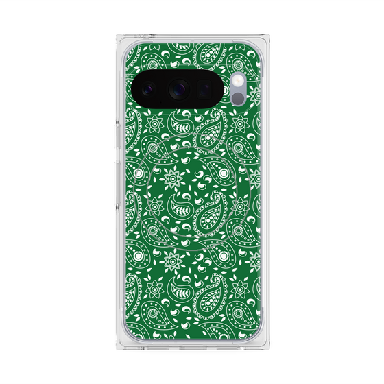 Premium Square Case with Pixelsnap［ Paisley - Green ］