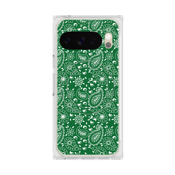Premium Square Case with Pixelsnap［ Paisley - Green ］