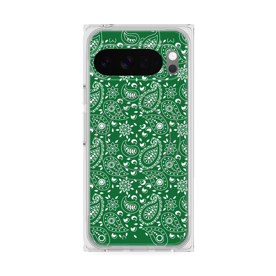 Premium Square Case with Pixelsnap［ Paisley - Green ］