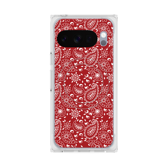 Premium Square Case with Pixelsnap［ Paisley - Red ］