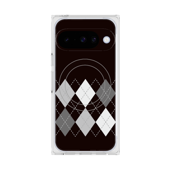 Premium Square Case with Pixelsnap［ Nordic Argyle - Black ］