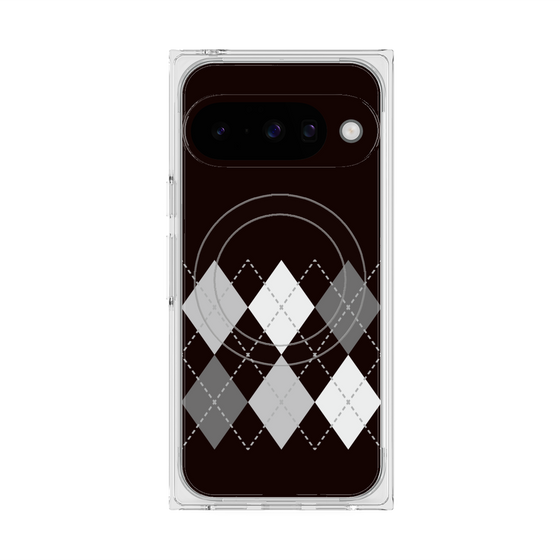 Premium Square Case with Pixelsnap［ Nordic Argyle - Black ］